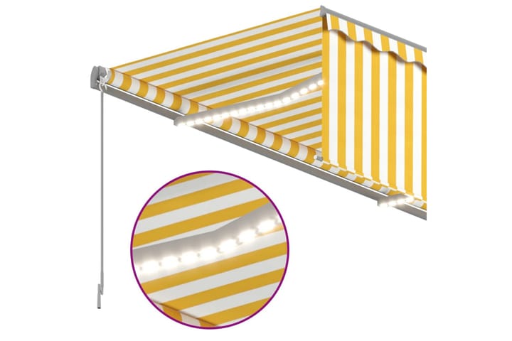 Automaattimarkiisi verho/LED/tuulisensori 4,5x3m - Puutarhakalusteet - Aurinkosuoja - Markiisi