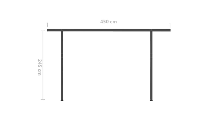 Automaattisesti kelattava markiisi 4,5x3,5 m keltavalkoinen - Puutarhakalusteet - Aurinkosuoja - Markiisi
 - Terassimarkiisi