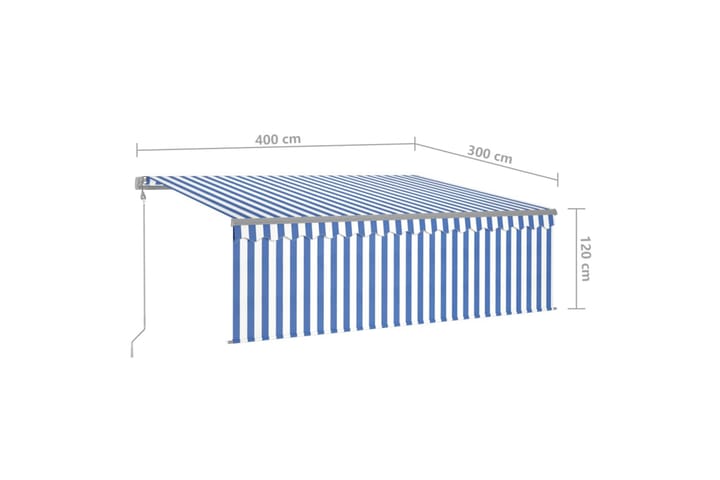 Automaattisesti kelattava markiisi verhot 4x3 m - Puutarhakalusteet - Aurinkosuoja - Markiisi
