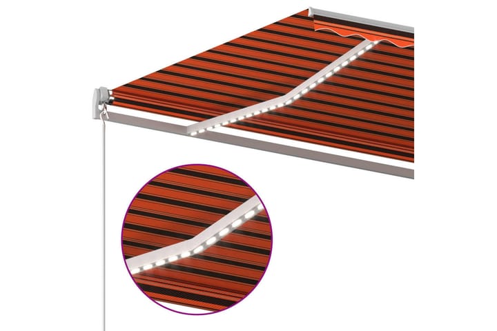 Käsin sisäänkelattava markiisi LEDillä 500x300cm - Puutarhakalusteet - Aurinkosuoja - Markiisi
 - Terassimarkiisi