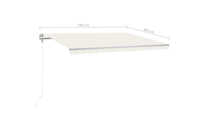 Manuaalisesti kelattava markiisi LED-valoilla 4x3 m kerma - Puutarhakalusteet - Aurinkosuoja - Markiisi
 - Terassimarkiisi