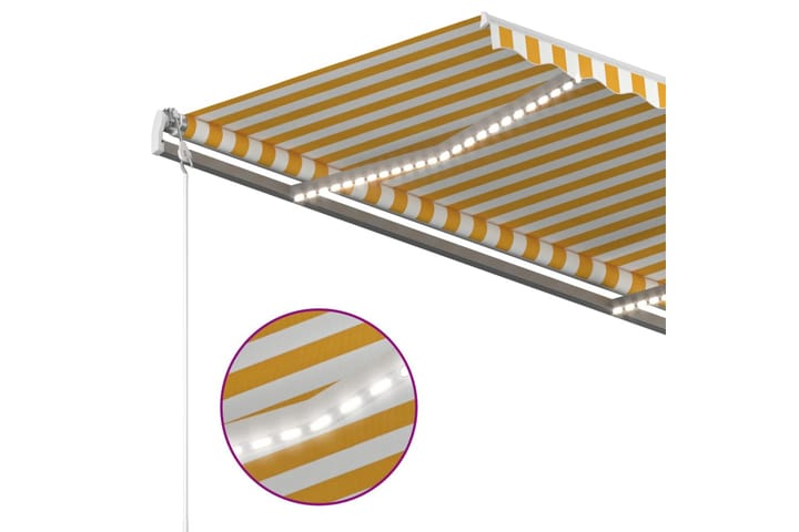 Manuaalisesti kelattava markiisi LED-valot 4,5x3,5 m - Puutarhakalusteet - Aurinkosuoja - Markiisi
 - Terassimarkiisi