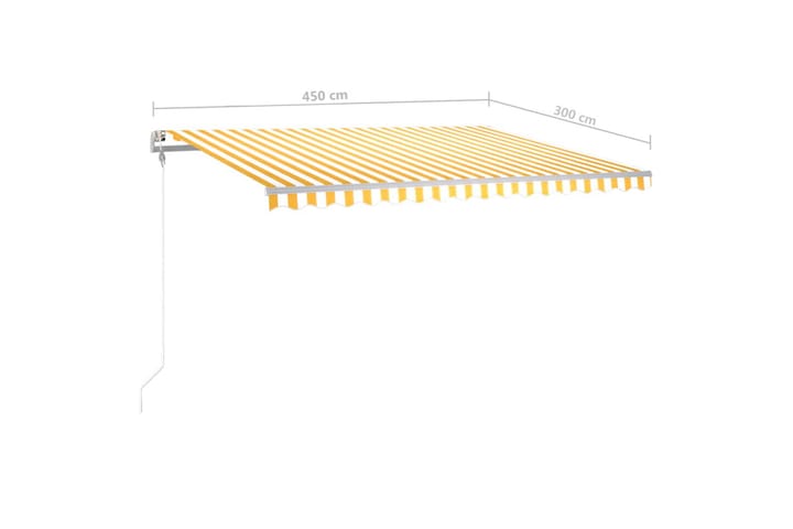 Manuaalisesti kelattava markiisi LED-valot 4,5x3 m - Puutarhakalusteet - Aurinkosuoja - Markiisi
 - Terassimarkiisi