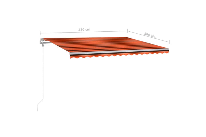 Manuaalisesti kelattava markiisi LED-valot 4,5x3m - Puutarhakalusteet - Aurinkosuoja - Markiisi
 - Terassimarkiisi