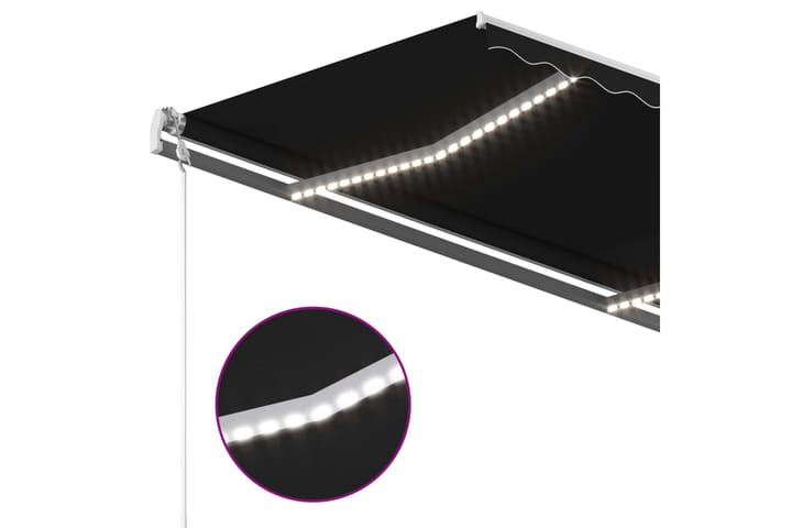 Manuaalisesti kelattava markiisi LED-valot 4x3,5 m - Terassimarkiisi - Markiisi
 - Parvekemarkiisi - Ikkunatarvikkeet