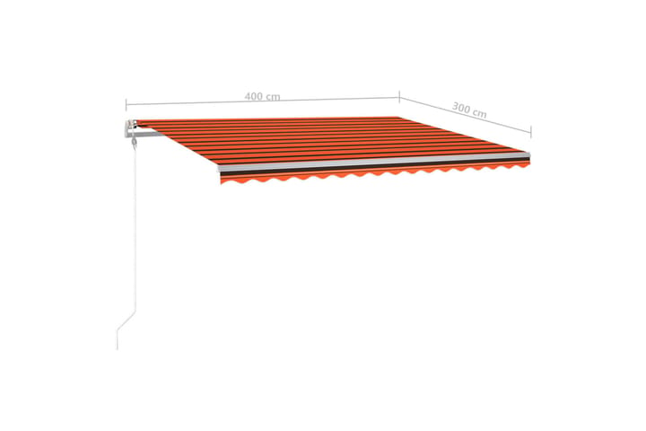 Manuaalisesti kelattava markiisi LED-valot 4x3 m - Puutarhakalusteet - Aurinkosuoja - Markiisi
 - Terassimarkiisi