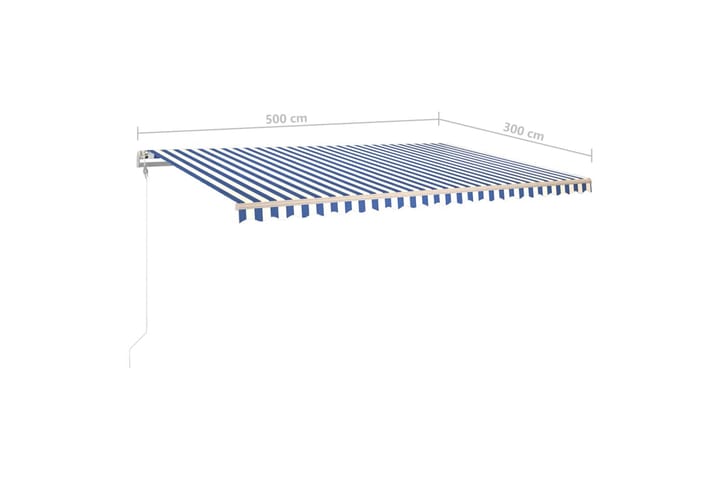 Manuaalisesti kelattava markiisi LED-valot 5x3 m - Puutarhakalusteet - Aurinkosuoja - Markiisi
 - Terassimarkiisi