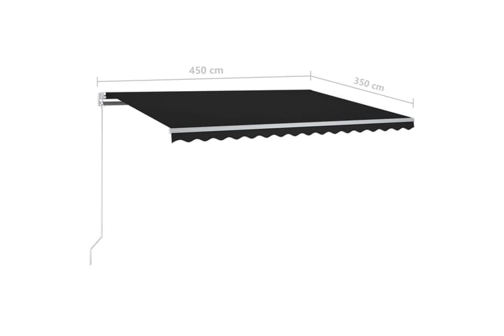 Manuaalisesti kelattava markiisi tolpilla 4,5x3,5 m - Puutarhakalusteet - Aurinkosuoja - Markiisi
 - Terassimarkiisi