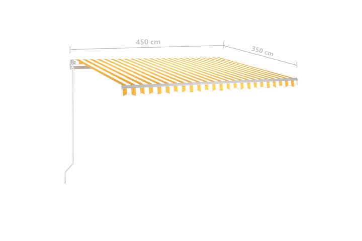 Manuaalisesti kelattava markiisi tolpilla 4,5x3,5 m - Puutarhakalusteet - Aurinkosuoja - Markiisi
 - Terassimarkiisi