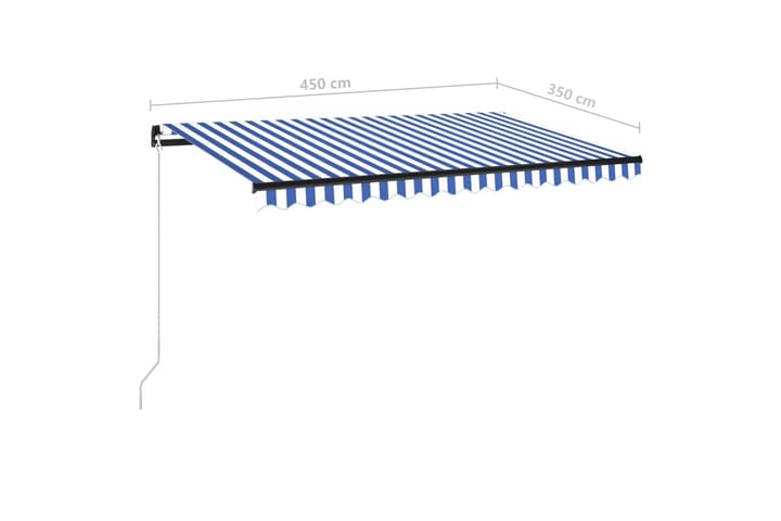 Manuaalisesti sisäänkelattava markiisi 450x350 cm - Puutarhakalusteet - Aurinkosuoja - Markiisi
 - Terassimarkiisi