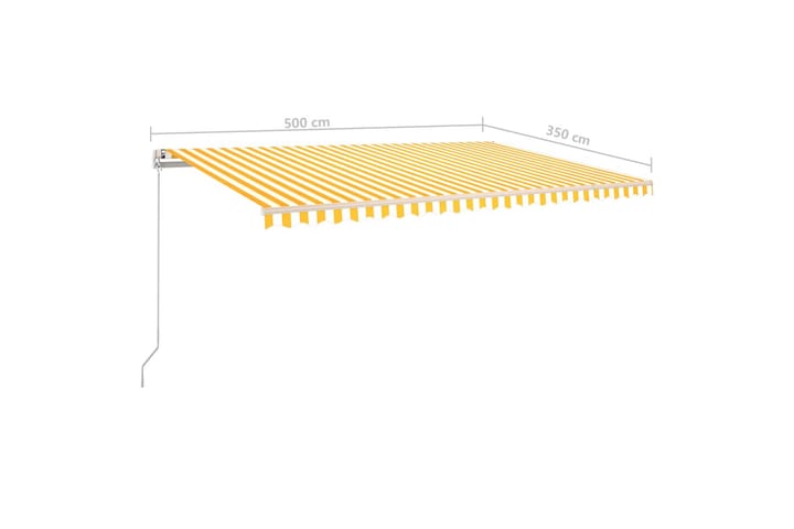 Manuaalisesti sisäänkelattava markiisi LED 500x350cm - Puutarhakalusteet - Aurinkosuoja - Markiisi
 - Terassimarkiisi