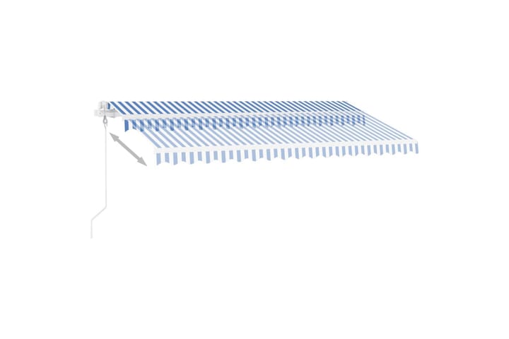 Markiisi Sisäänkelattava LED/tuulisensori 400x350cm - Sininen - Puutarhakalusteet - Aurinkosuoja - Markiisi
 - Terassimarkiisi