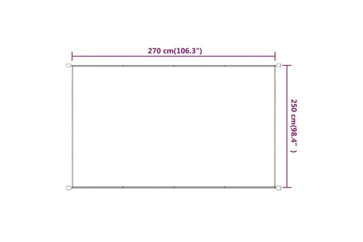 Pystymarkiisi sininen 250x270 cm Oxford kangas - Sininen - Puutarhakalusteet - Aurinkosuoja - Markiisi