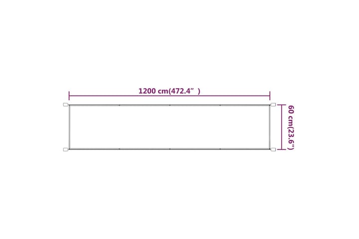 Pystymarkiisi sininen 60x1200 cm Oxford kangas - Sininen - Puutarhakalusteet - Aurinkosuoja - Markiisi