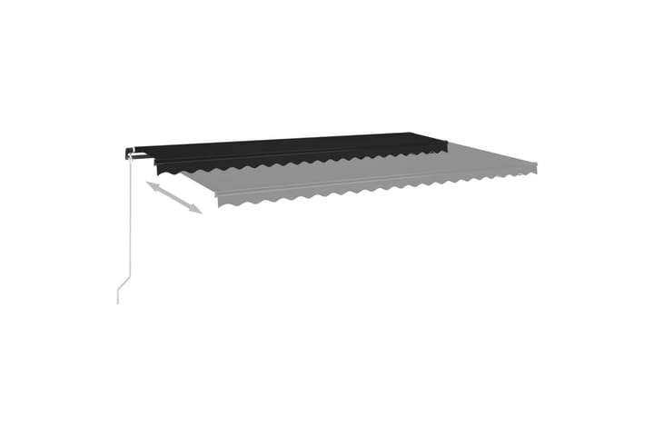 Sisäänkelattava markiisi LED-valo 500x350 cm antrasiitti - Puutarhakalusteet - Aurinkosuoja - Markiisi
 - Terassimarkiisi