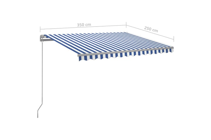 Sisäänkelattava markiisi LED/tuulisens. 3,5x2,5 m - Sininen - Puutarhakalusteet - Aurinkosuoja - Markiisi
 - Terassimarkiisi