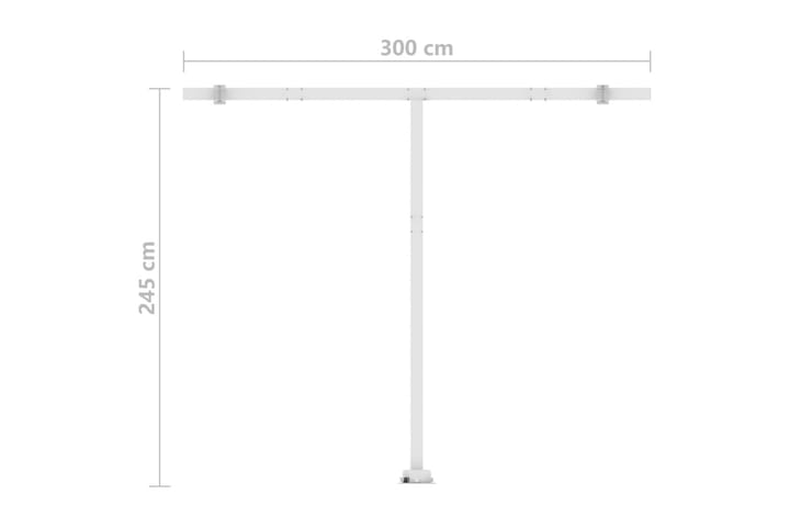 Sisäänkelattava markiisi LED/tuulisens. 350x250cm - Sininen - Puutarhakalusteet - Aurinkosuoja - Markiisi
 - Terassimarkiisi