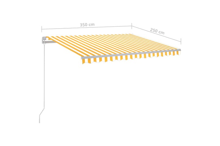 Sisäänkelattava markiisi LED/tuulisensori 3,5x2,5 m - Keltainen - Puutarhakalusteet - Aurinkosuoja - Markiisi
 - Terassimarkiisi