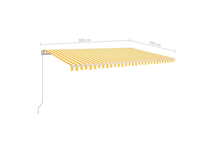 Sisäänkelattava markiisi LED/tuulisensori 5x3,5m - Puutarhakalusteet - Aurinkosuoja - Markiisi
 - Terassimarkiisi