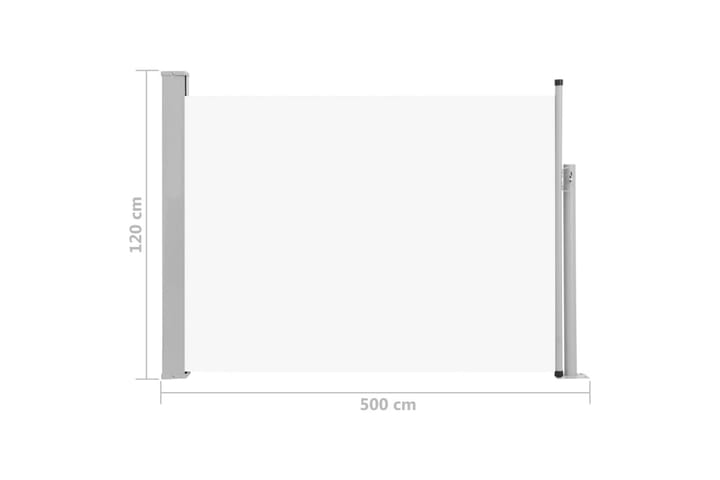 Sisäänvedettävä terassin sivumarkiisi 120x500 cm kerma - Kerma - Puutarhakalusteet - Aurinkosuoja - Markiisi
 - Parvekemarkiisi