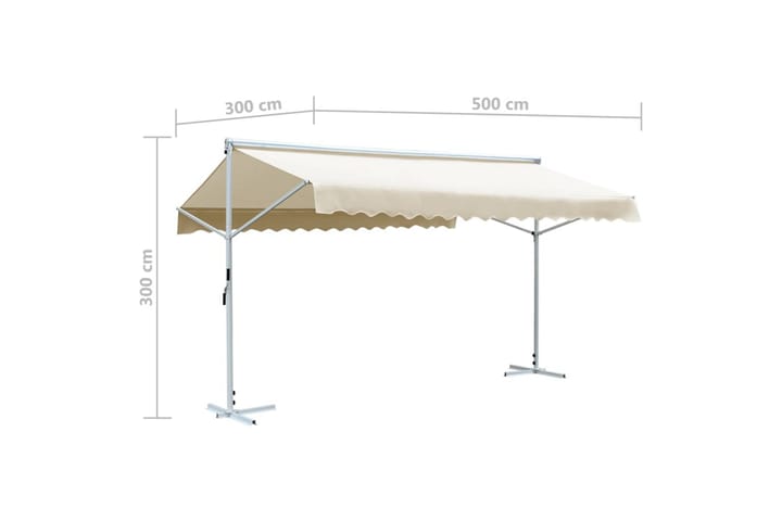 Vapaasti seisova markiisi 500x300 cm kerma - Kerma - Puutarhakalusteet - Aurinkosuoja - Markiisi
 - Terassimarkiisi