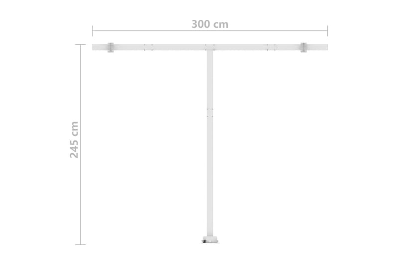 Vapaasti seisova sisäänkelattava markiisi 300x250 cm kerma - Kerma - Terassimarkiisi - Markiisi
 - Parvekemarkiisi - Ikkunatarvikkeet