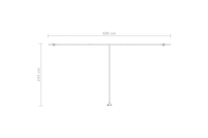 Vapaasti seisova sisäänkelattava markiisi 600x300 cm - Sininen - Puutarhakalusteet - Aurinkosuoja - Markiisi
 - Terassimarkiisi