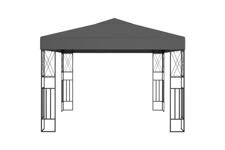 Huvimaja 3x3 m antrasiitti kangas - Puutarhakalusteet - Aurinkosuoja - Paviljonki