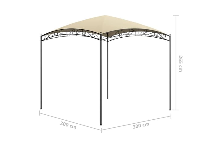 Huvimaja 3x3x2,65 m kerma 180 g/m² - Puutarhakalusteet - Aurinkosuoja - Paviljonki