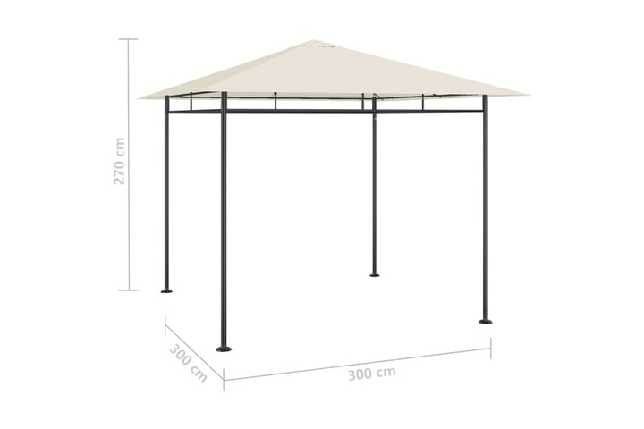 Huvimaja 3x3x2,7 m harmaanruskea 180 g/m² - Taupe - Puutarhakalusteet - Aurinkosuoja - Paviljonki