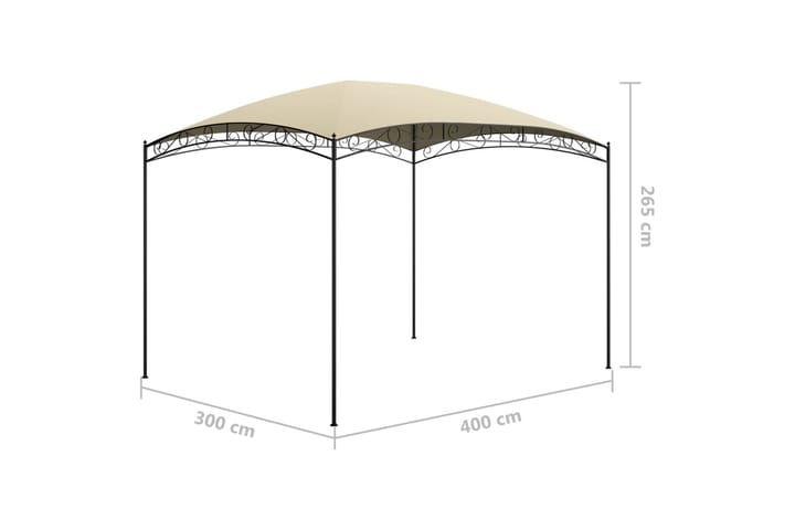 Huvimaja 3x4x2,65 m kerma 180 g/m² - Puutarhakalusteet - Aurinkosuoja - Paviljonki