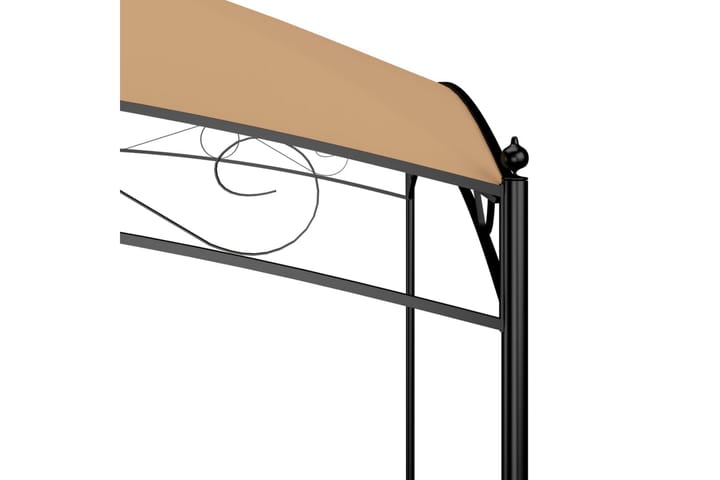 Huvimaja 3x4x2,65 m ruskeanharmaa 180 g/m² - Puutarhakalusteet - Aurinkosuoja - Paviljonki