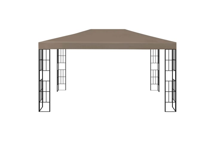 Huvimaja 4x3 m ruskeanharmaa - Taupe - Puutarhakalusteet - Aurinkosuoja - Paviljonki