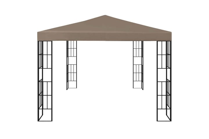 Huvimaja 4x3 m ruskeanharmaa - Taupe - Puutarhakalusteet - Aurinkosuoja - Paviljonki