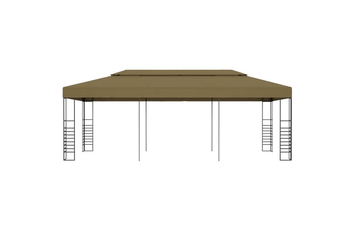 Huvimaja 6x3x2,7 m ruskeanharmaa 180 g/m² - Taupe - Puutarhakalusteet - Aurinkosuoja - Paviljonki