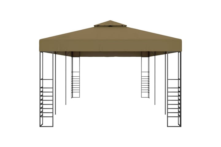 Huvimaja 6x3x2,7 m ruskeanharmaa 180 g/m² - Taupe - Puutarhakalusteet - Aurinkosuoja - Paviljonki