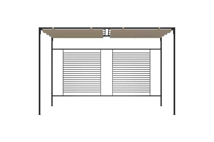 Huvimaja sisäänvedettävä katto 3x4x2,3m 180 g/m² - Puutarhakalusteet - Aurinkosuoja - Paviljonki