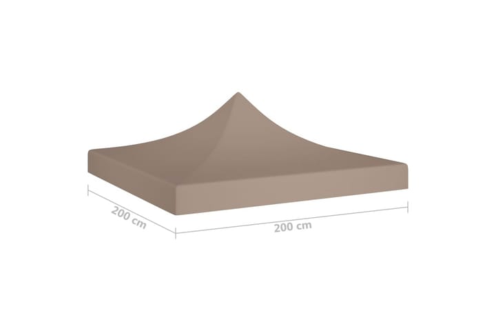 Juhlateltan katto 2x2 m harmaanruskea 270 g/m² - Taupe - Puutarhakalusteet - Aurinkosuoja - Paviljonki - Paviljongin katos