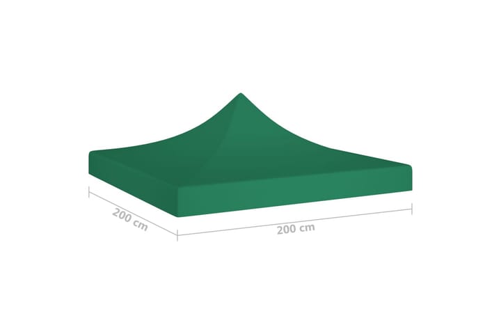 Juhlateltan katto 2x2 m vihreä 270 g/m² - Vihreä - Puutarhakalusteet - Aurinkosuoja - Paviljonki - Paviljongin katos