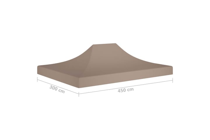 Juhlateltan katto 4,5x3 m harmaanruskea 270 g/m² - Taupe - Puutarhakalusteet - Aurinkosuoja - Paviljonki - Paviljongin katos