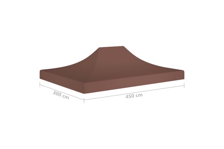 Juhlateltan katto 4,5x3 m ruskea 270 g/m² - Ruskea - Puutarhakalusteet - Aurinkosuoja - Paviljonki - Paviljongin katos