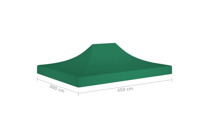 Juhlateltan katto 4,5x3 m vihreä 270 g/m² - Vihreä - Puutarhakalusteet - Aurinkosuoja - Paviljonki - Paviljongin katos