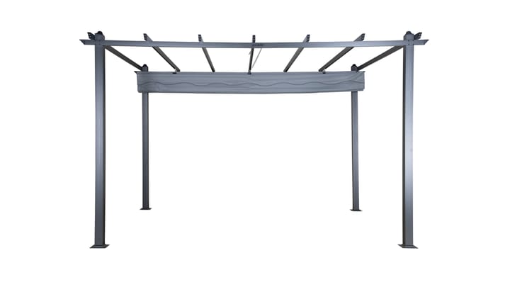 Pergola Lazio 295x395 cm - Musta/Harmaa - Puutarhakalusteet - Aurinkosuoja - Pergola