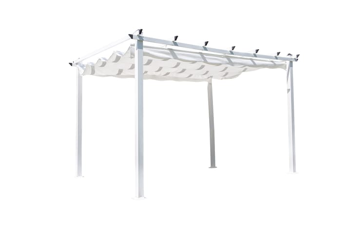 Pergola Lazio 348 cm - Valkoinen - Puutarhakalusteet - Aurinkosuoja - Pergola