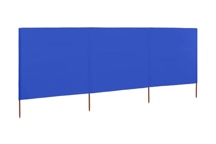 Tuulensuojakangas 3 paneelilla 400x120 cm taivaansininen - Sininen - Puutarhakalusteet - Aurinkosuoja - Sermit ja tuulisuojat