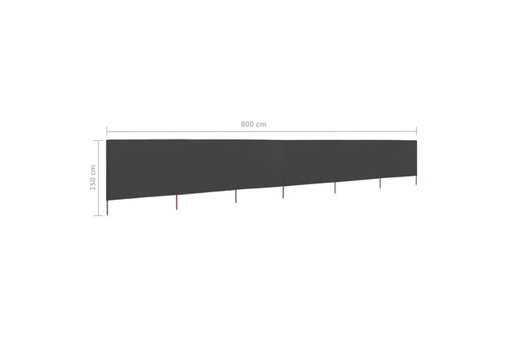 Tuulensuojakangas 6 paneelilla 800x120 cm antrasiitti - Antrasiitti - Puutarhakalusteet - Aurinkosuoja - Sermit ja tuulisuojat