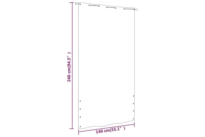 Parvekkeen suoja antrasiitti/valkoinen 140x240 cm Oxford kan - Monivärinen - Puutarhakalusteet - Parveke - Turvallisuus & parvekkeen tuulisuoja - Parvekesuoja