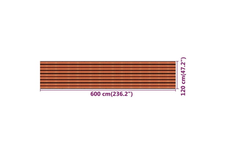 Parvekkeen suoja monivärinen 120x600 cm HDPE - Monivärinen - Parvekesuoja