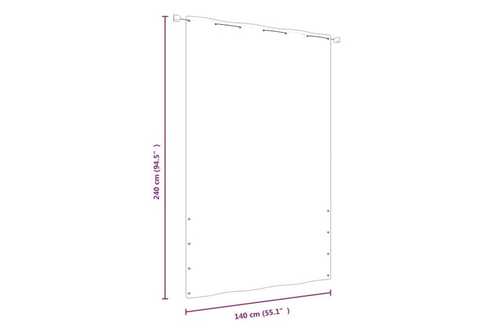 Parvekkeen suoja musta 140x240 cm Oxford kangas - Musta - Puutarhakalusteet - Parveke - Turvallisuus & parvekkeen tuulisuoja - Parvekesuoja