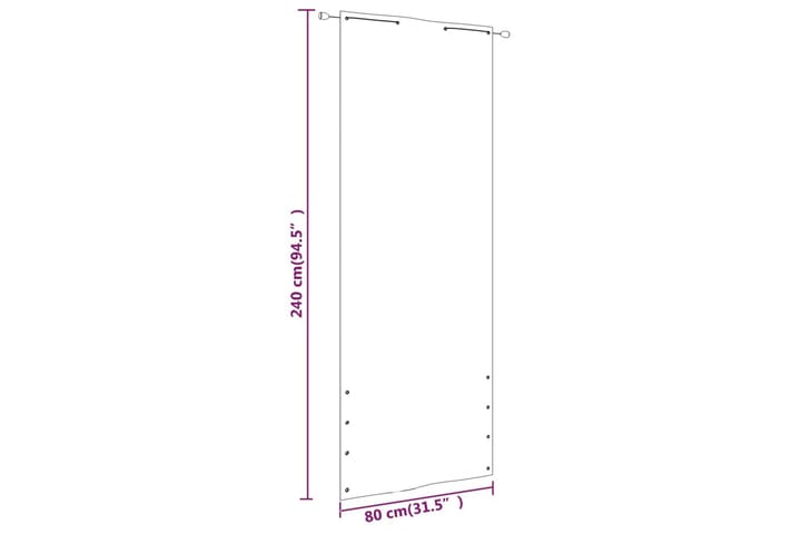 Parvekkeen suoja oranssi ja ruskea 80x240 cm Oxford kangas - Monivärinen - Puutarhakalusteet - Parveke - Turvallisuus & parvekkeen tuulisuoja - Parvekesuoja